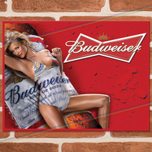 Load image into Gallery viewer, BUDWEISER BIKINI GIRL METAL SIGNS