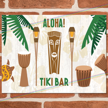 Load image into Gallery viewer, TIKI BAR (ALOHA) METAL SIGNS