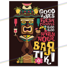 Load image into Gallery viewer, TIKI BAR (GOOD VIBES) METAL SIGNS