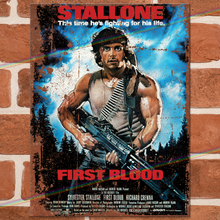 Load image into Gallery viewer, RAMBO FIRST BLOOD MOVIE METAL SIGNS