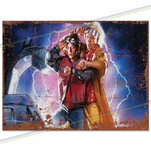 Load image into Gallery viewer, BACK TO THE FUTURE (MARTY & DOC) MOVIE METAL SIGNS