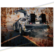 Load image into Gallery viewer, BACK TO THE FUTURE (DELOREAN) MOVIE METAL SIGNS