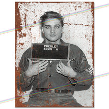 Load image into Gallery viewer, ELVIS PRESLEY (MUGSHOT) MUSIC METAL SIGNS