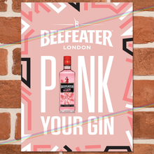 Load image into Gallery viewer, BEEFEATER PINK GIN METAL SIGNS