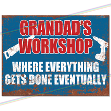 Load image into Gallery viewer, GRANDADS WORKSHOP METAL SIGNS