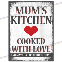 Load image into Gallery viewer, MUMS KITCHEN METAL SIGNS
