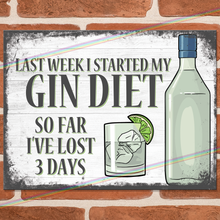 Load image into Gallery viewer, GIN DIET METAL SIGNS