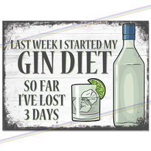 Load image into Gallery viewer, GIN DIET METAL SIGNS