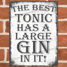 Load image into Gallery viewer, BEST TONIC LARGE GIN METAL SIGNS