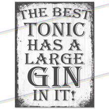 Load image into Gallery viewer, BEST TONIC LARGE GIN METAL SIGNS