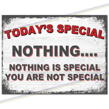 Load image into Gallery viewer, YOU ARE NOT SPECIAL METAL SIGNS