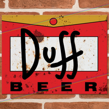 Load image into Gallery viewer, DUFF BEER (SIMPSONS TV) METAL SIGNS