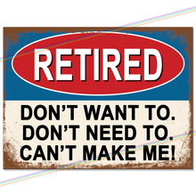 Load image into Gallery viewer, RETIRED METAL SIGNS