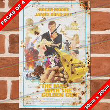 Load image into Gallery viewer, JAMES BOND 007 (THE MAN WITH THE GOLDEN GUN - 1974) 30cm x 20cm MOVIE METAL SIGNS
