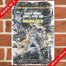 Load image into Gallery viewer, JAMES BOND 007 (MOONRAKER - 1979) 30cm x 20cm MOVIE METAL SIGNS
