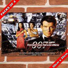 Load image into Gallery viewer, JAMES BOND 007 (TOMORROW NEVER DIES - 1997) 30cm x 20cm MOVIE METAL SIGNS
