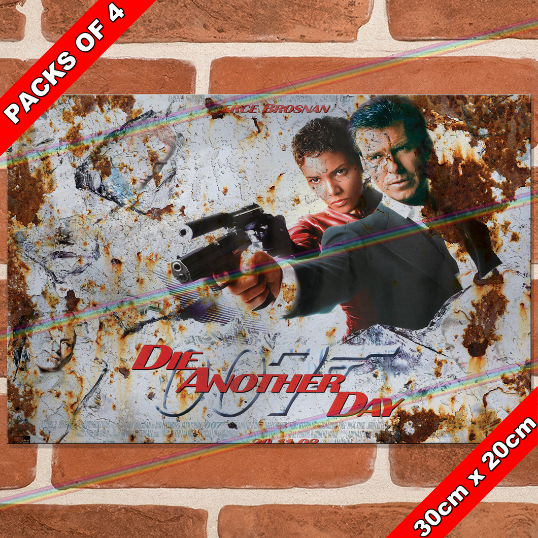 JAMES BOND 007 (DIE ANOTHER DAY - 2002) 30cm x 20cm MOVIE METAL SIGNS