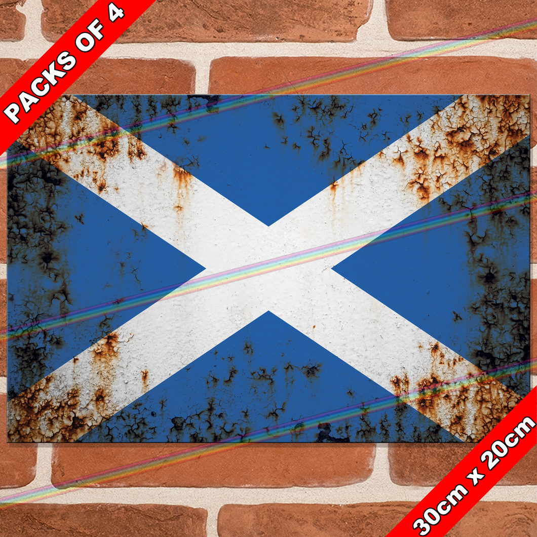 SCOTLAND FLAG 30cm x 20cm METAL SIGNS
