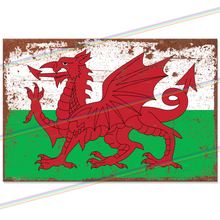 Load image into Gallery viewer, WALES FLAG 30cm x 20cm METAL SIGNS
