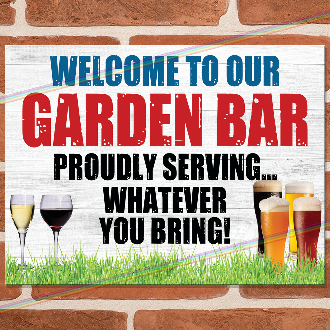 GARDEN BAR METAL SIGNS