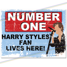 Load image into Gallery viewer, HARRY STYLES - NUMBER ONE FAN METAL SIGNS
