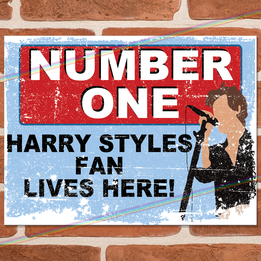 HARRY STYLES - NUMBER ONE FAN METAL SIGNS