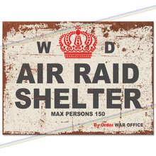 Load image into Gallery viewer, AIR RAID SHELTER METAL SIGNS
