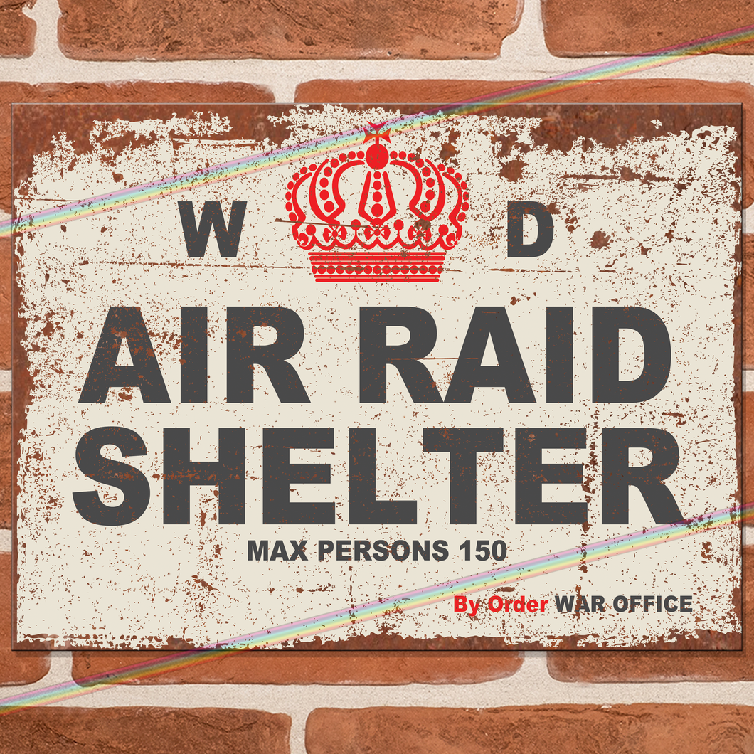 AIR RAID SHELTER METAL SIGNS