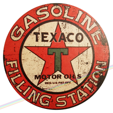 Load image into Gallery viewer, TEXACO CIRCLE WOOD SIGNS

