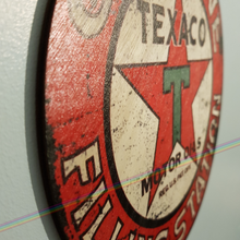 Load image into Gallery viewer, TEXACO CIRCLE WOOD SIGNS

