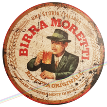 Load image into Gallery viewer, BIRRA MORETTI CIRCLE WOOD SIGNS

