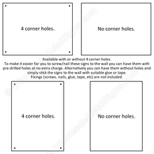 Load image into Gallery viewer, NAUGHTY CORNER 30cm x 20cm METAL SIGNS
