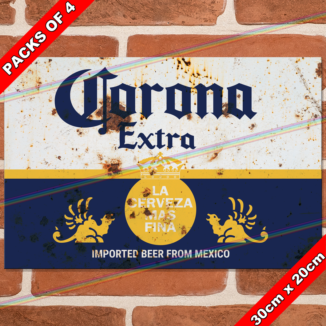 CORONA EXTRA (LOGO) 30cm x 20cm METAL SIGNS
