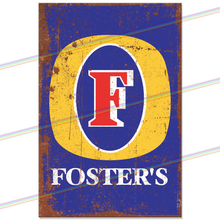 Load image into Gallery viewer, FOSTERS (LOGO) 30cm x 20cm METAL SIGNS
