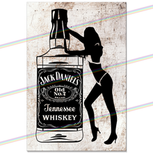 Load image into Gallery viewer, JACK DANIELS (WOMAN) 30cm x 20cm METAL SIGNS
