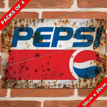 Load image into Gallery viewer, PEPSI LOGO 30cm x 20cm METAL SIGNS
