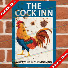 Load image into Gallery viewer, THE COCK INN 30cm x 20cm METAL SIGNS
