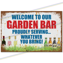 Load image into Gallery viewer, GARDEN BAR 30cm x 20cm METAL SIGNS
