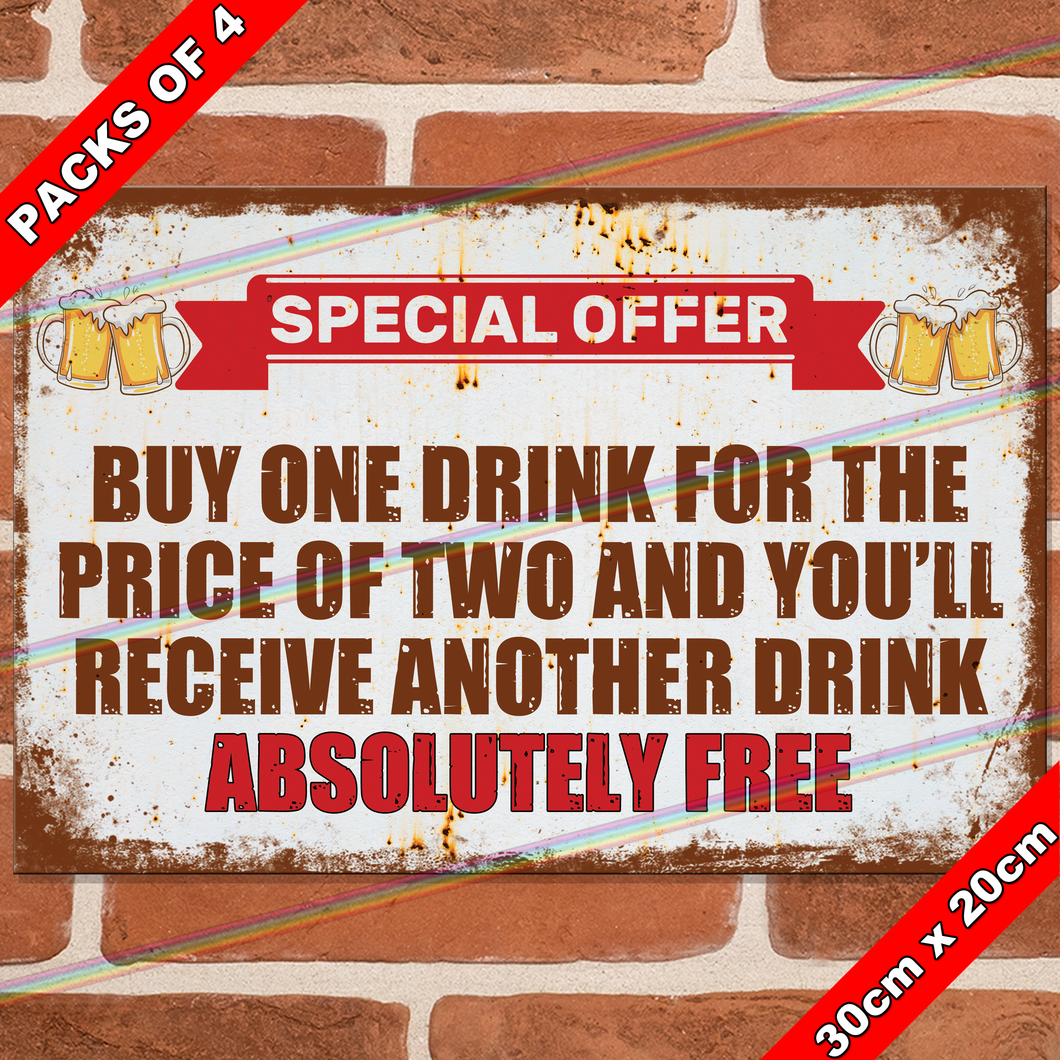 SPECIAL OFFER 30cm x 20cm METAL SIGNS