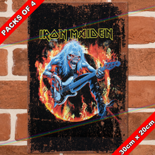 Load image into Gallery viewer, IRON MAIDEN (GUITARIST) 30cm x 20cm MUSIC METAL SIGNS
