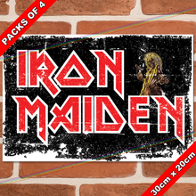 Load image into Gallery viewer, IRON MAIDEN (LOGO) 30cm x 20cm MUSIC METAL SIGNS
