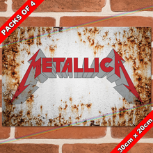 Load image into Gallery viewer, METALLICA (LOGO) 30cm x 20cm MUSIC METAL SIGNS
