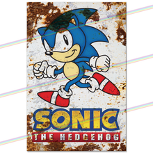 Load image into Gallery viewer, SONIC THE HEDGEHOG 30cm x 20cm METAL SIGNS
