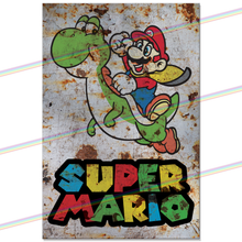 Load image into Gallery viewer, SUPER MARIO (MARIO &amp; YOSHI) 30cm x 20cm METAL SIGNS
