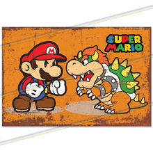 Load image into Gallery viewer, SUPER MARIO (MARIO v BOWSER) 30cm x 20cm METAL SIGNS
