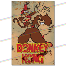 Load image into Gallery viewer, DONKEY KONG (DONKEY &amp; DIDI) 30cm x 20cm METAL SIGNS
