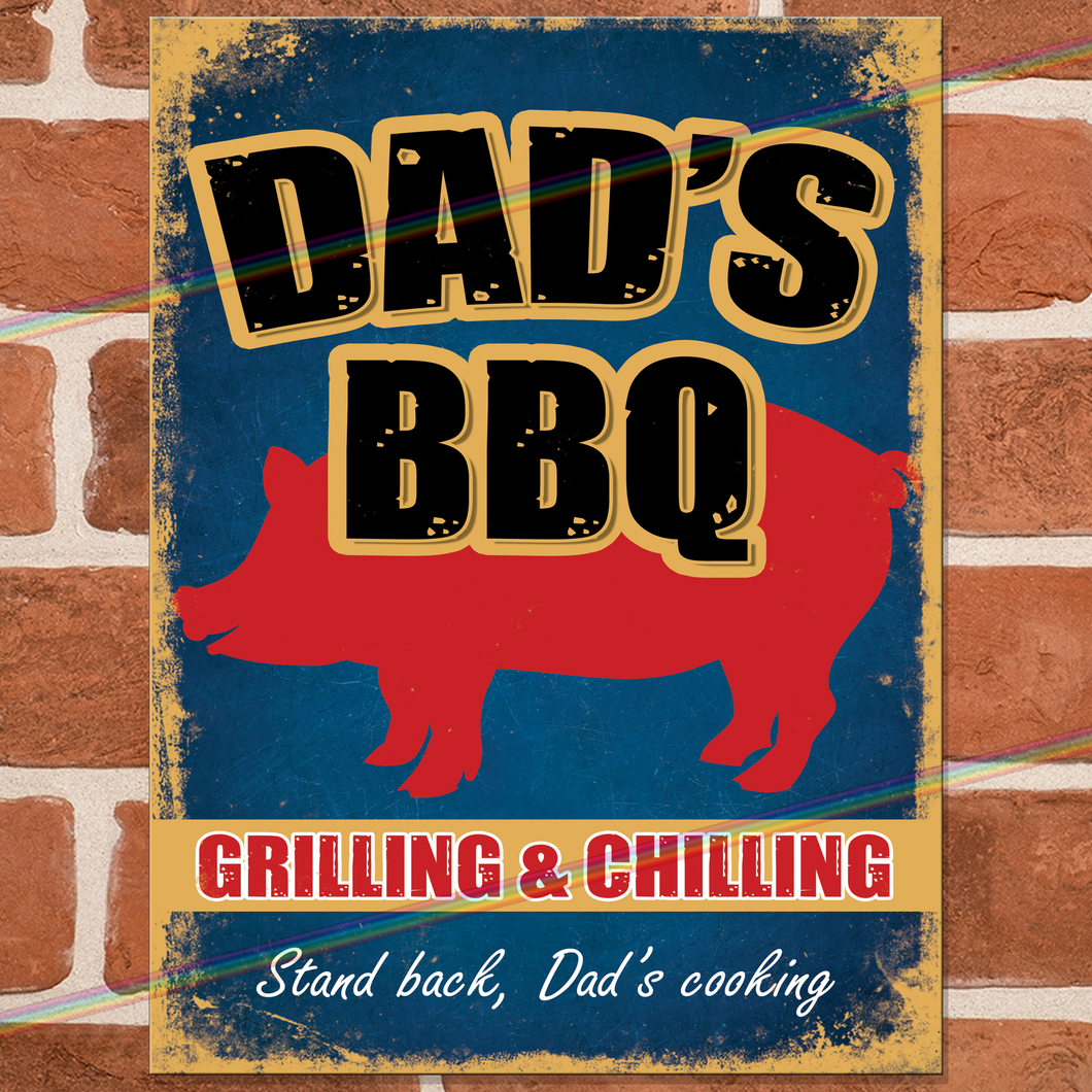 DADS BBQ METAL SIGNS