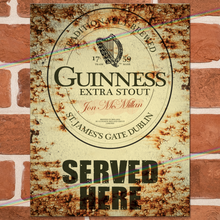 Load image into Gallery viewer, SERVED HERE: GUINNESS METAL SIGNS
