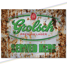 Load image into Gallery viewer, SERVED HERE: GROLSCH METAL SIGNS
