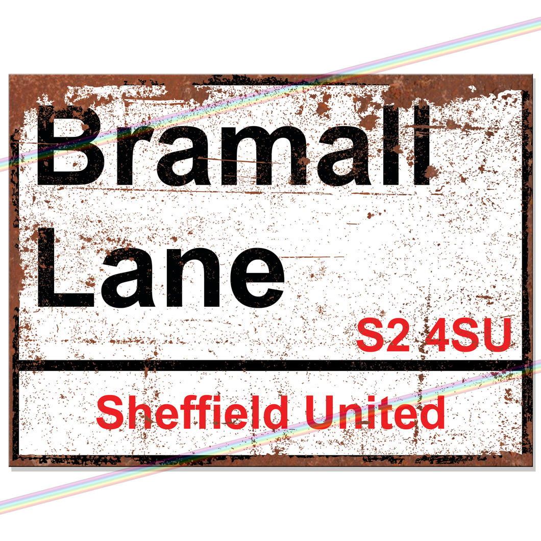 BRAMALL LANE SHEFFIELD UNITED FOOTBALL METAL SIGNS